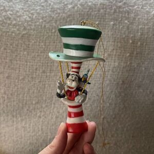 Vintage Christmas Ornament Dr Seuss Cat in the Hat Hot‎ Air Balloon Henson